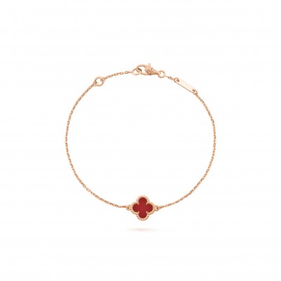VAN CLEEF ARPELS SWEET ALHAMBRA BRACELET - ROSE GOLD, CARNELIAN VCARN59K00
